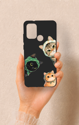 Casper Via F20 Uyumlu Kedi Ekibi Desenli Silikon Kılıf