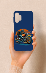 Samsung A32 Uyumlu Moto Rider Desenli Silikon Kılıf