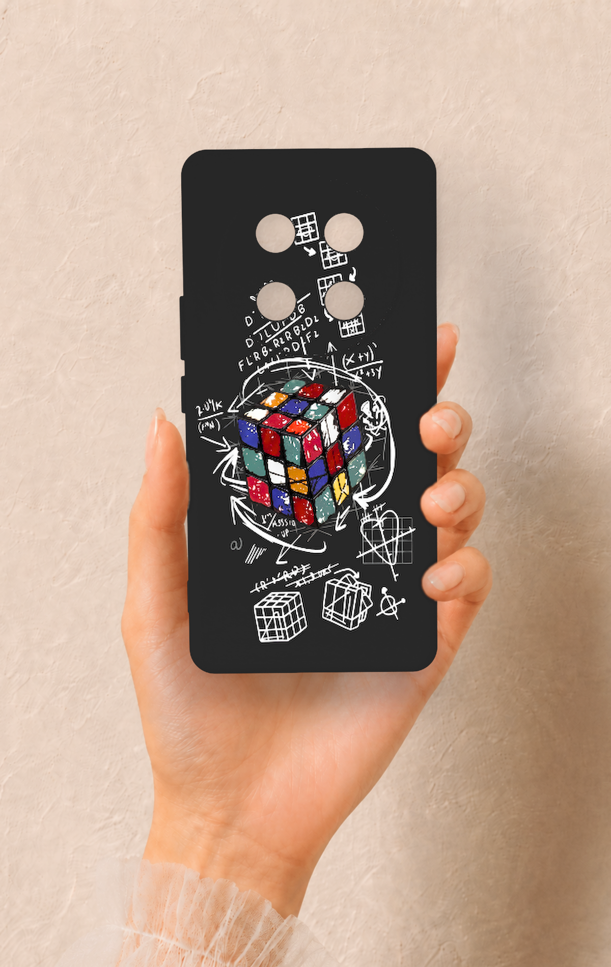 Honor Magic 7 Lite 5G Uyumlu Rubik Küb Desenli Silikon Kılıf