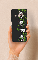 Realme 11 Pro Uyumlu Sevimli Panda Bambu Desenli Silikon Kılıf
