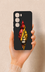 Vivo V40 Lite 5G Uyumlu Kesik Aslan Desenli Silikon Kılıf