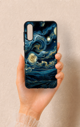 Samsung A50 Uyumlu Yıldızlı Gece Desenli Silikon Kılıf