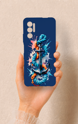 Tecno Pova 3 Uyumlu Anchor Desenli Silikon Kılıf