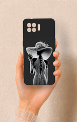 Oppo Reno 4 Lite Uyumlu Lady Desenli Silikon Kılıf