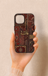 iPhone 15 Uyumlu Vintage Halı Desenli Silikon Kılıf