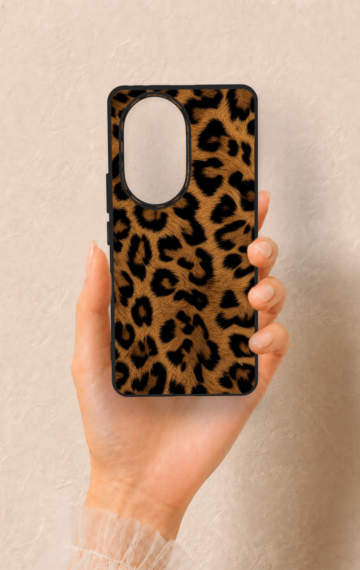 Honor 200 Pro 5G Uyumlu Koyu Leopar Deri Desenli Silikon Kılıf