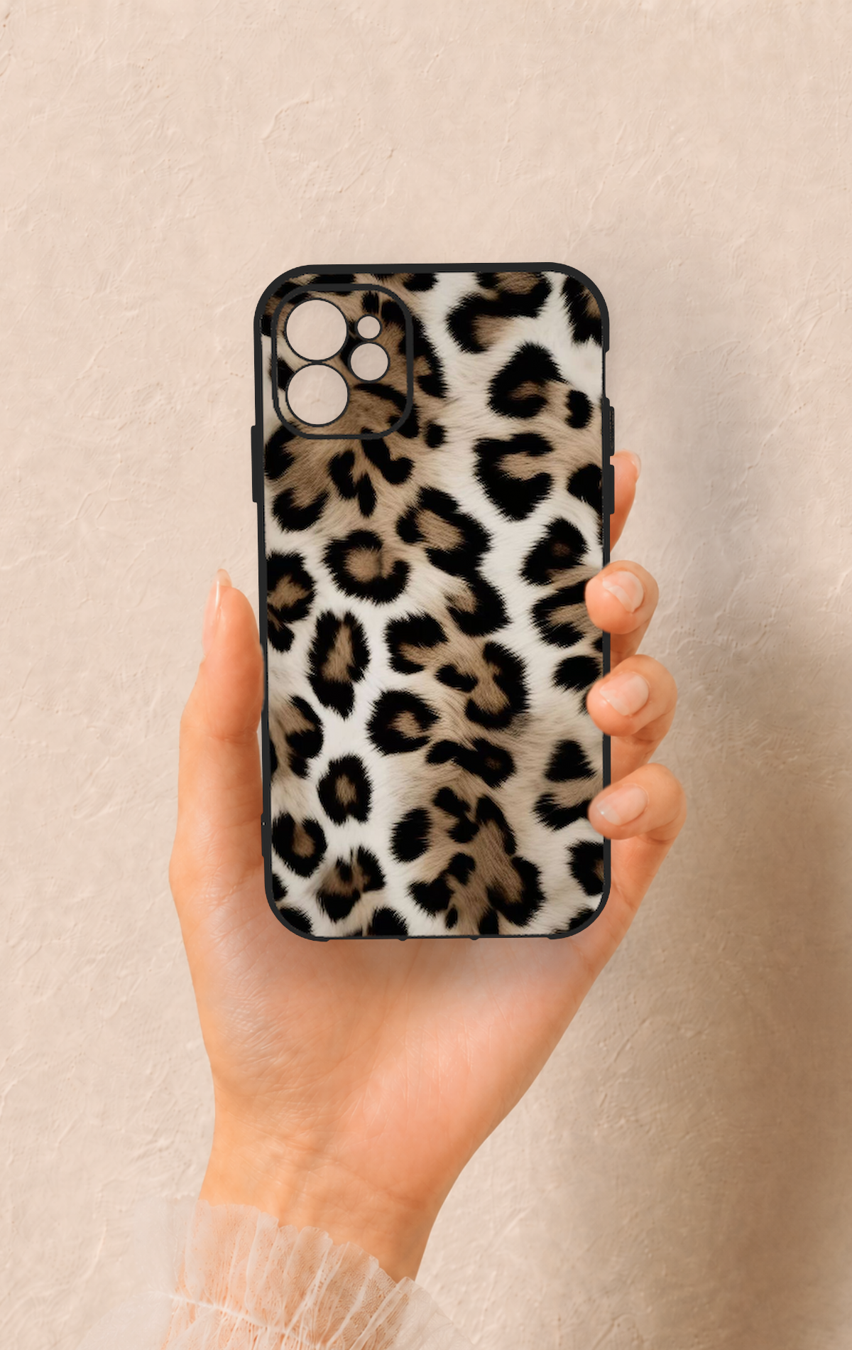 iPhone 11 Uyumlu Leopar Derisi Desenli Silikon Kılıf