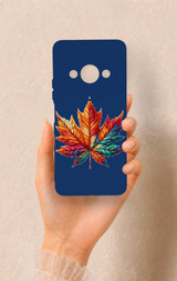 Redmi A3 Uyumlu Renkli Yaprak Desenli Silikon Kılıf