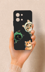 Vivo Y28 Uyumlu Kedi Ekibi Desenli Silikon Kılıf