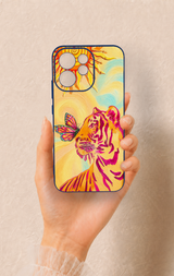 Oppo Reno 15F Uyumlu Güneşin Kaplanı Desenli Silikon Kılıf
