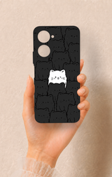 Vivo Y18 Uyumlu Many Cats Desenli Silikon Kılıf