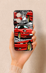 Redmi A5 Uyumlu Kırmızı Supra Desenli Silikon Kılıf
