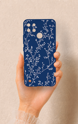 Realme C21Y Uyumlu İnce Yaprak Dalı Desenli Silikon Kılıf
