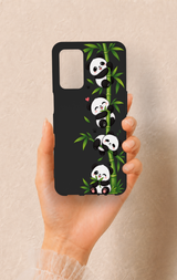 Oppo A55 Uyumlu Sevimli Panda Bambu Desenli Silikon Kılıf