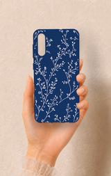 Samsung A50 Uyumlu İnce Yaprak Dalı Desenli Silikon Kılıf