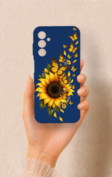 Samsung M14 Uyumlu Ayçiçeği Desenli Silikon Kılıf