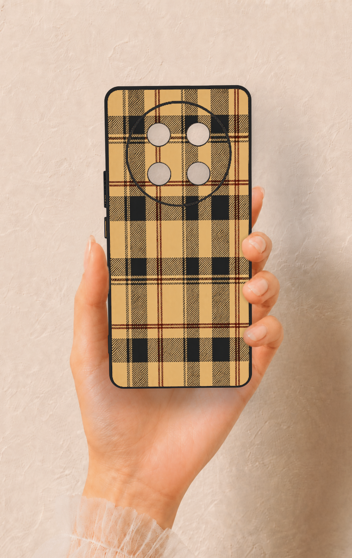 Honor Magic 7 Lite 5G Uyumlu Burberry Ekose Desenli Silikon Kılıf