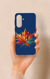 Samsung A57 Uyumlu Renkli Yaprak Desenli Silikon Kılıf