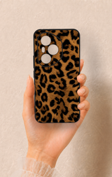 Honor 400 Pro Uyumlu Koyu Leopar Deri Desenli Silikon Kılıf