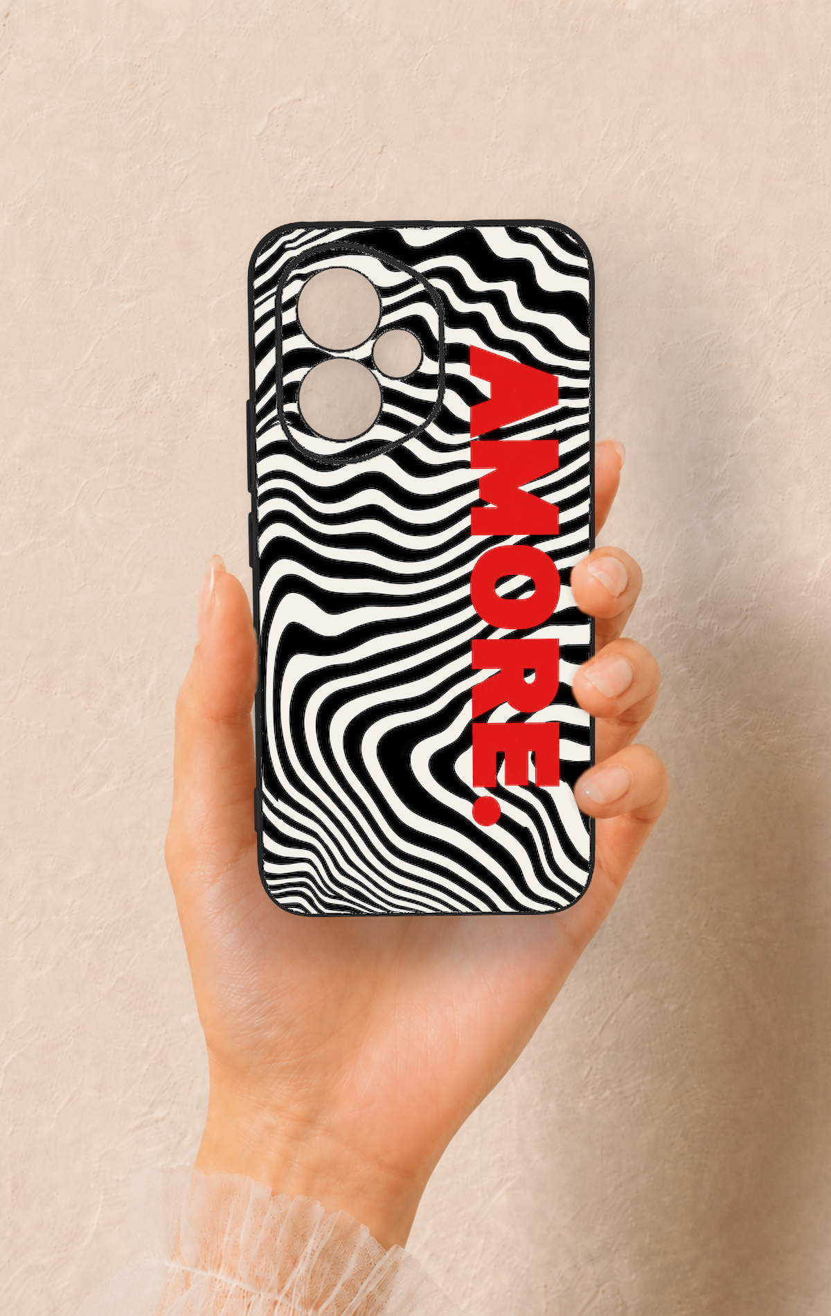 Honor 400 Uyumlu Zebra Amore Desenli Silikon Kılıf