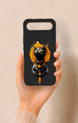 Tecno Spark Slim Uyumlu Mısırlı Kedi Tanrısı Desenli Silikon Kılıf