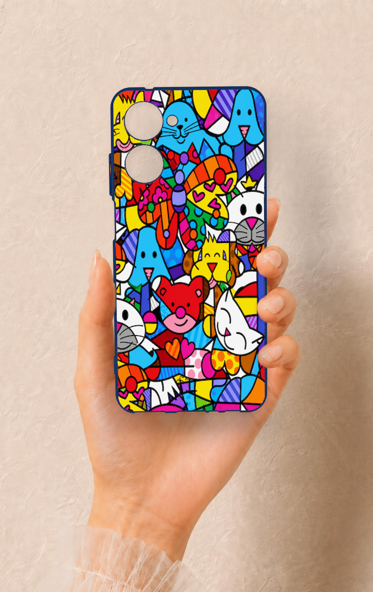 Realme 10 Uyumlu Britto Garden Desenli Silikon Kılıf