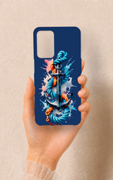 Oppo A16 Uyumlu Anchor Desenli Silikon Kılıf