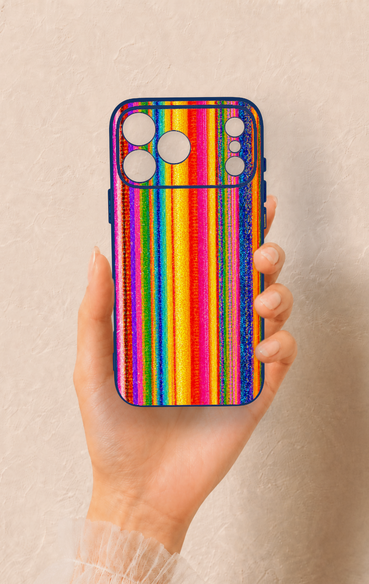 iPhone 17 Pro Max Uyumlu Rengarenk Desenli Silikon Kılıf