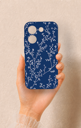 Poco X8 Pro Uyumlu İnce Yaprak Dalı Desenli Silikon Kılıf