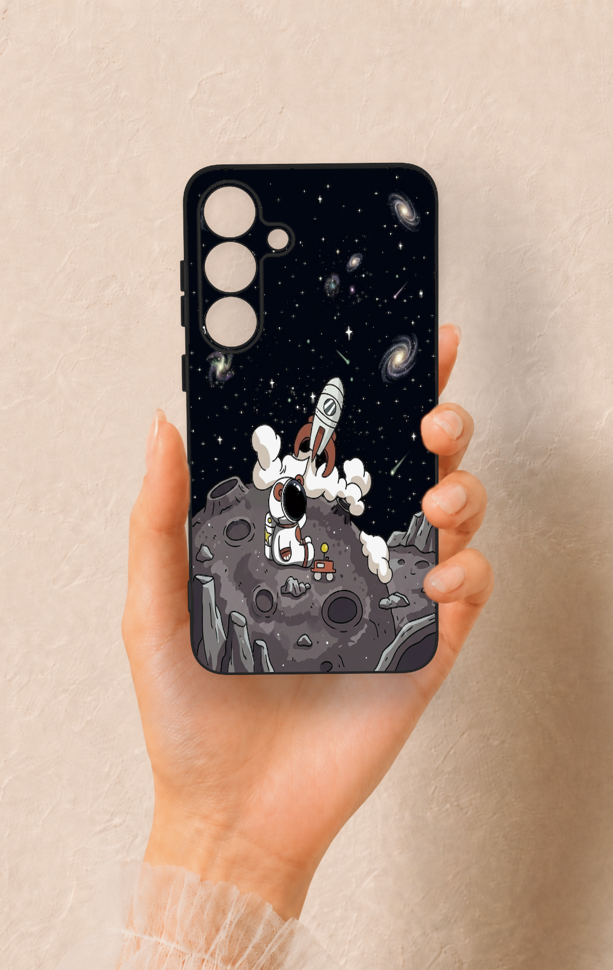 Samsung S25 Plus Uyumlu Uzay Astronot Desenli Silikon Kılıf