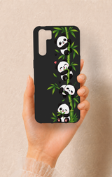 Oppo A91 Uyumlu Sevimli Panda Bambu Desenli Silikon Kılıf
