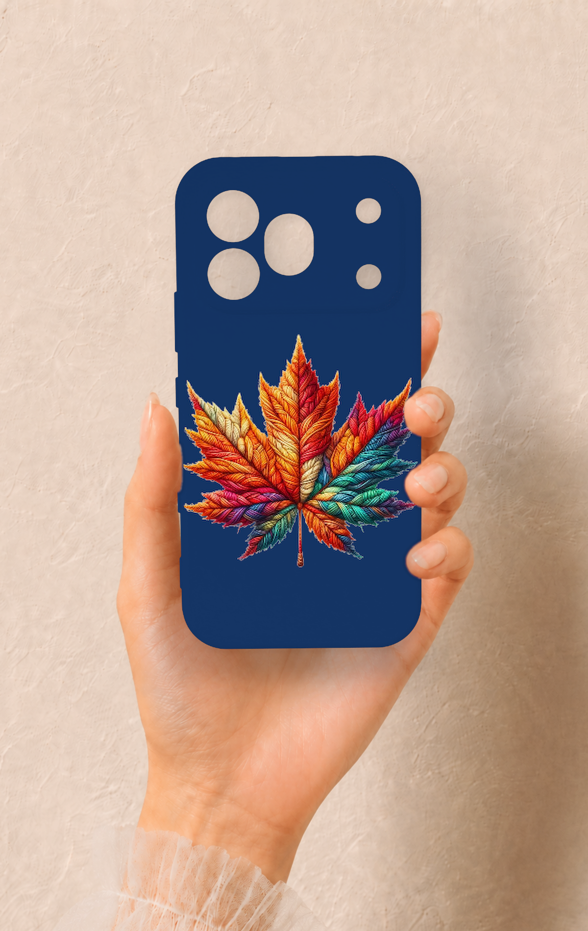 Honor 600 Pro Uyumlu Renkli Yaprak Desenli Silikon Kılıf
