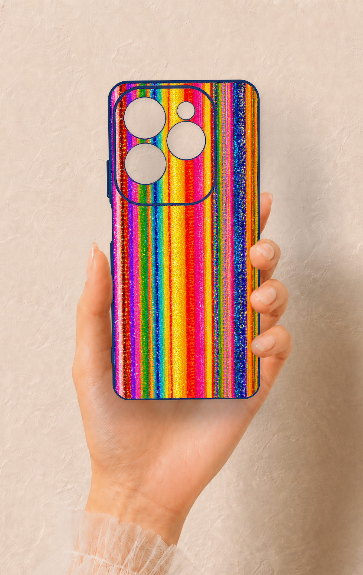 İnfinix Hot 40 Pro Uyumlu Rengarenk Desenli Silikon Kılıf