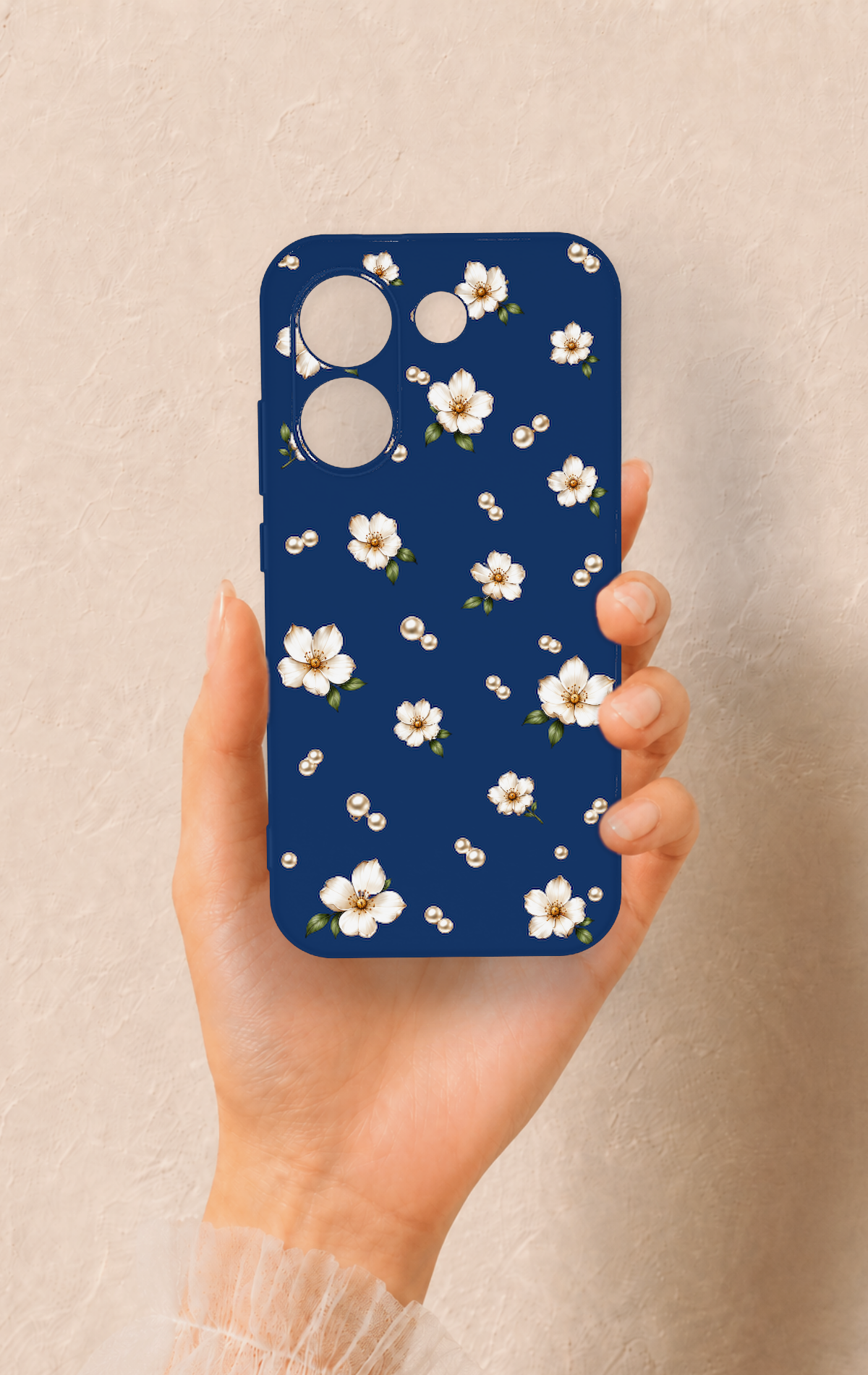 Poco X8 Pro Uyumlu Papatya İnci Desenli Silikon Kılıf