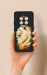 Realme 12 4G Uyumlu Sarı Kırmızı 1905 Aslan Desenli Silikon Kılıf