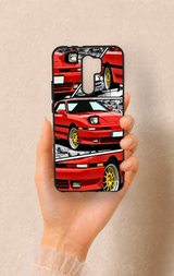 Redmi 9 Uyumlu Kırmızı Supra Desenli Silikon Kılıf