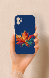 iPhone 11 Uyumlu Renkli Yaprak Desenli Silikon Kılıf