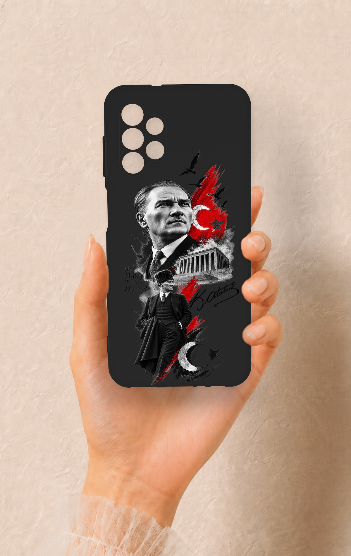Samsung A13 Uyumlu Atatürk Anıtkabir Desenli Silikon Kılıf