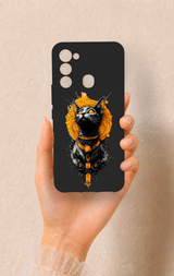 Tecno Spark 8C Uyumlu Mısırlı Kedi Tanrısı Desenli Silikon Kılıf