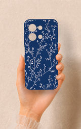 Redmi 15C 4G Uyumlu İnce Yaprak Dalı Desenli Silikon Kılıf