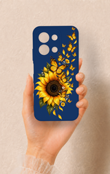 Redmi 15C 4G Uyumlu Ayçiçeği Desenli Silikon Kılıf