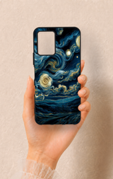 Vivo Y33S Uyumlu Yıldızlı Gece Desenli Silikon Kılıf