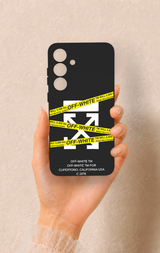 Samsung S25 Plus Uyumlu Off White Desenli Silikon Kılıf