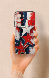 Realme C75 Uyumlu Star Flag Desenli Silikon Kılıf