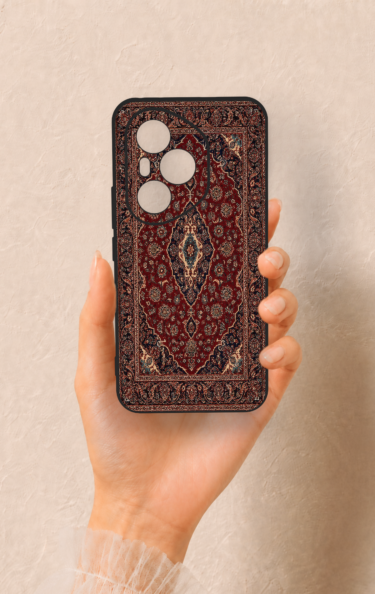 Honor 400 Pro Uyumlu Acem Halı Desenli Silikon Kılıf