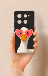 İnfinix Note 40 Pro Uyumlu Aşık Ördek Desenli Silikon Kılıf