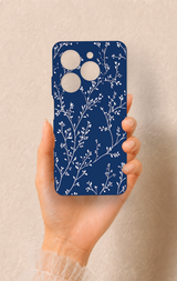 Tecno Spark 20C Uyumlu İnce Yaprak Dalı Desenli Silikon Kılıf