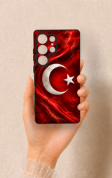 Samsung S25 Ultra Uyumlu Türk Bayrağı Desenli Silikon Kılıf