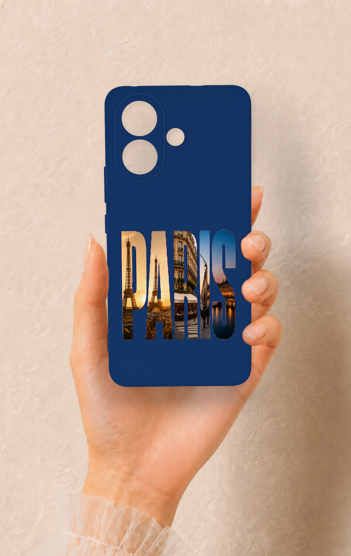 Vivo V60 Lite Uyumlu Paris Desenli Silikon Kılıf
