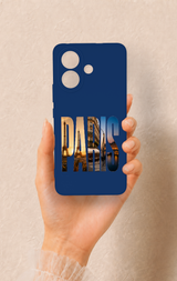Vivo V60 Lite Uyumlu Paris Desenli Silikon Kılıf